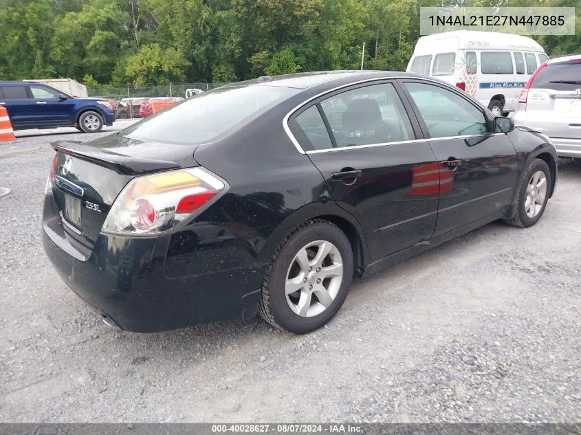 2007 Nissan Altima 2.5 S VIN: 1N4AL21E27N447885 Lot: 40028627