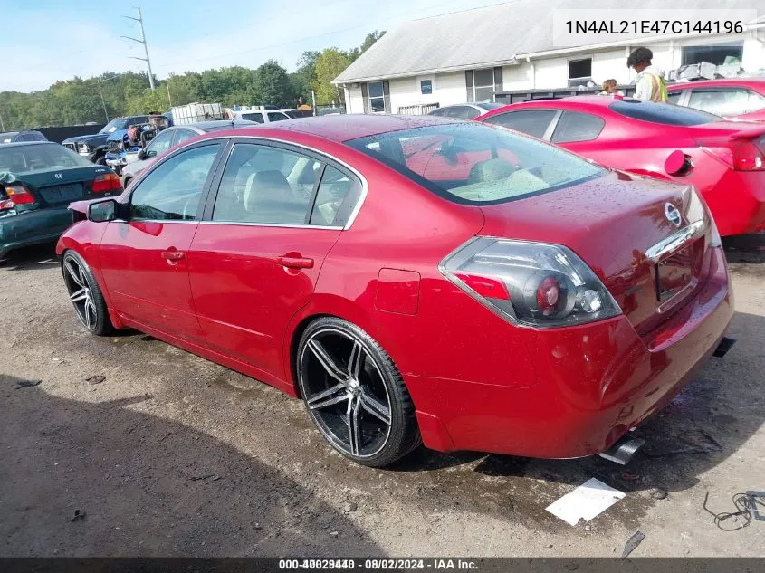 2007 Nissan Altima 2.5 S VIN: 1N4AL21E47C144196 Lot: 40029440