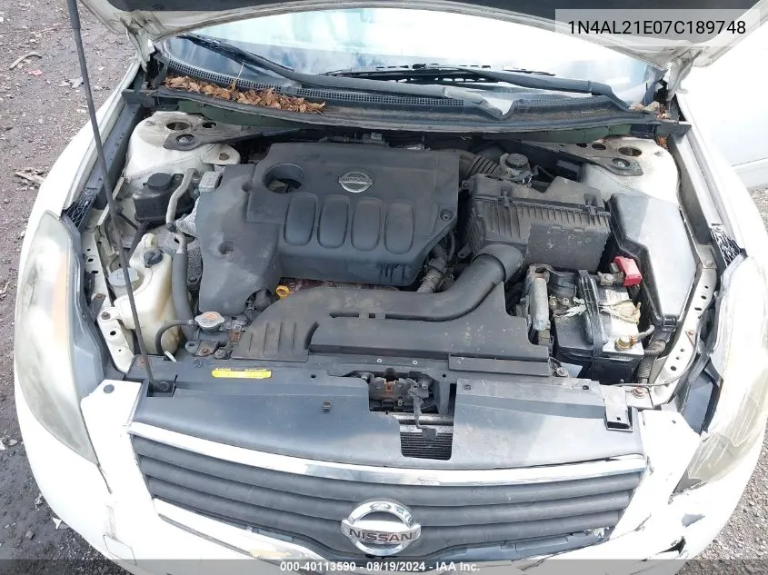 1N4AL21E07C189748 2007 Nissan Altima 2.5 S