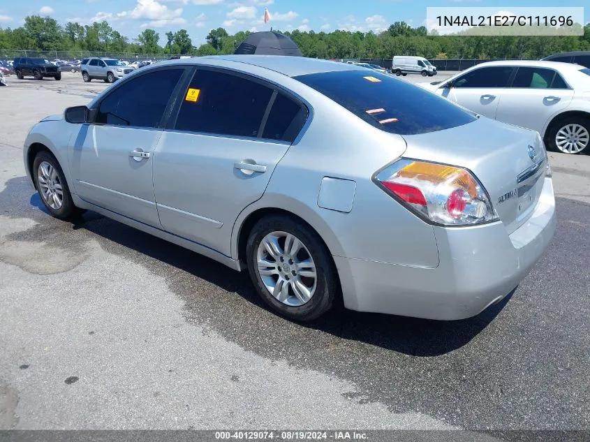 2007 Nissan Altima 2.5 S VIN: 1N4AL21E27C111696 Lot: 40129074