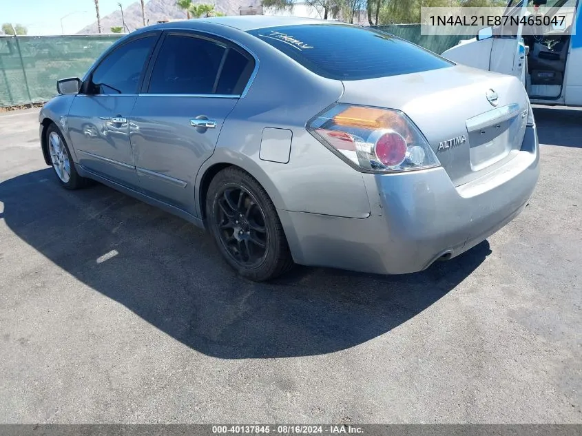 1N4AL21E87N465047 2007 Nissan Altima 2.5 S