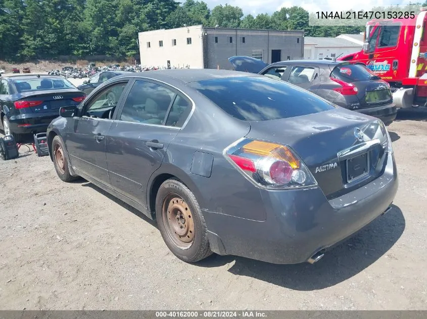 2007 Nissan Altima 2.5 S VIN: 1N4AL21E47C153285 Lot: 40162000