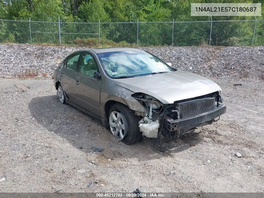 2007 Nissan Altima 2.5 S VIN: 1N4AL21E57C180687 Lot: 40212782