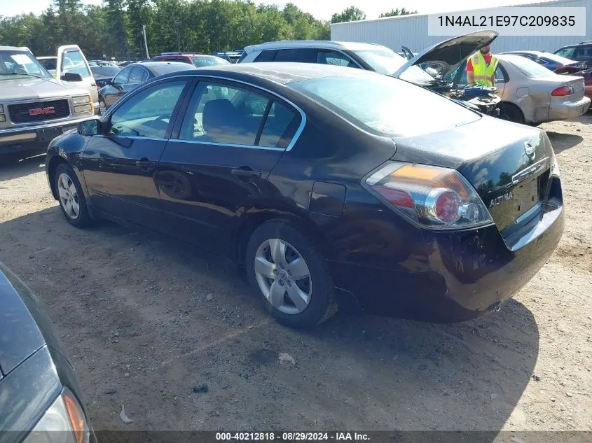 2007 Nissan Altima 2.5 S VIN: 1N4AL21E97C209835 Lot: 40212818