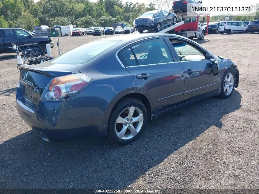 2007 Nissan Altima 3.5 Se VIN: 1N4BL21E37C151371 Lot: 40222258