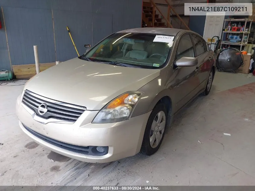 2007 Nissan Altima 2.5 S VIN: 1N4AL21E87C109211 Lot: 40237633