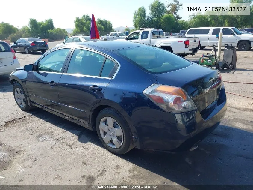 2007 Nissan Altima 2.5 S VIN: 1N4AL21E57N433527 Lot: 40246600