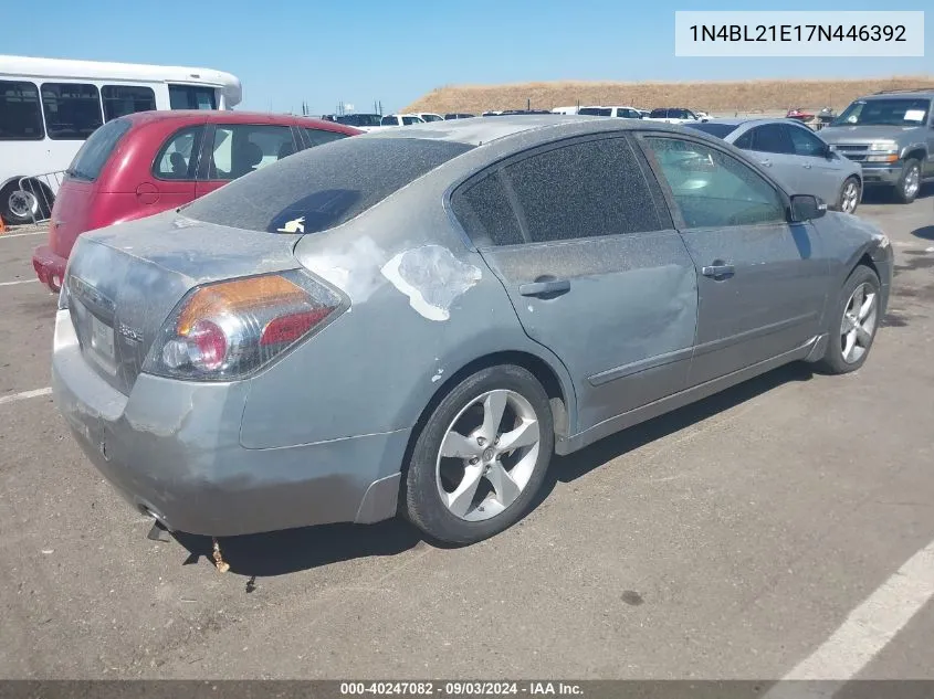 2007 Nissan Altima 3.5 Se VIN: 1N4BL21E17N446392 Lot: 40247082