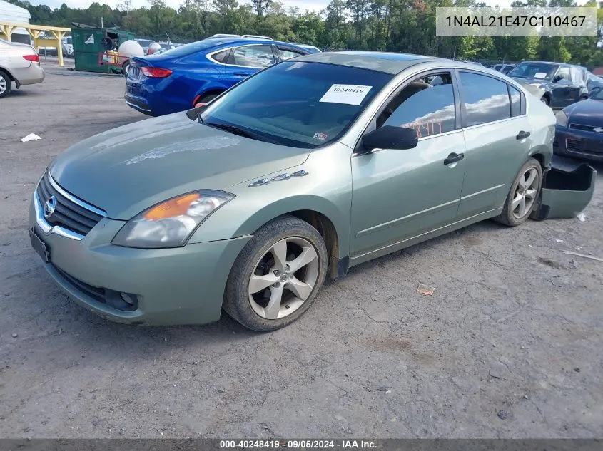 2007 Nissan Altima 2.5 S VIN: 1N4AL21E47C110467 Lot: 40248419