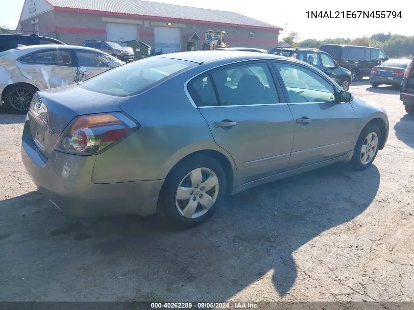 1N4AL21E67N455794 2007 Nissan Altima 2.5 S