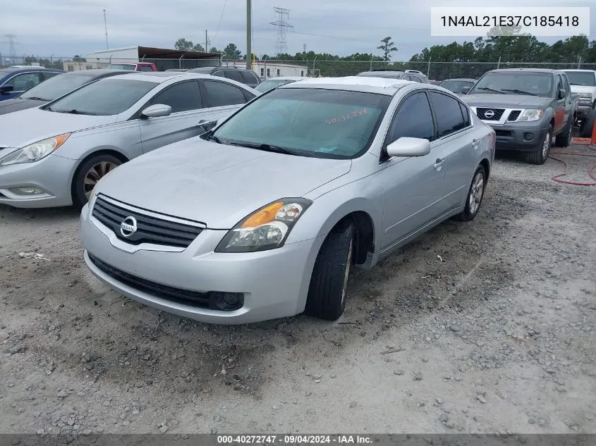 2007 Nissan Altima 2.5 S VIN: 1N4AL21E37C185418 Lot: 40272747