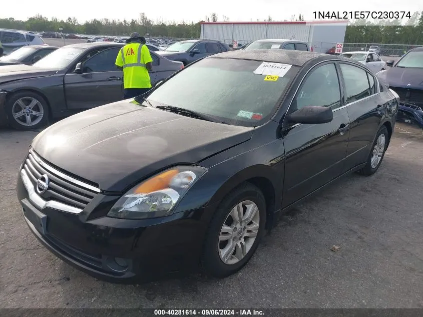 2007 Nissan Altima 2.5/2.5S VIN: 1N4AL21E57C230374 Lot: 40281614