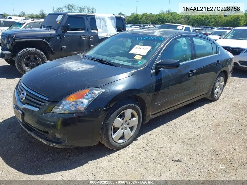 2007 Nissan Altima 2.5/2.5S VIN: 1N4AL21E27C228758 Lot: 40282508