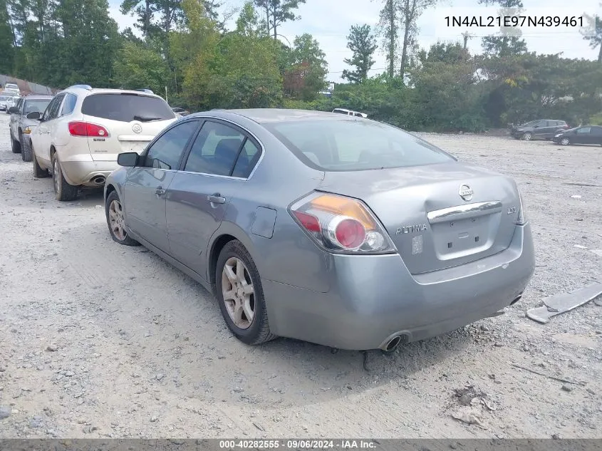 2007 Nissan Altima 2.5 S VIN: 1N4AL21E97N439461 Lot: 40282555