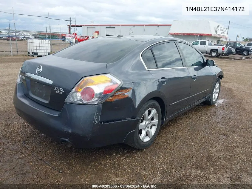 2007 Nissan Altima 3.5 Sl VIN: 1N4BL21E37N414172 Lot: 40289566