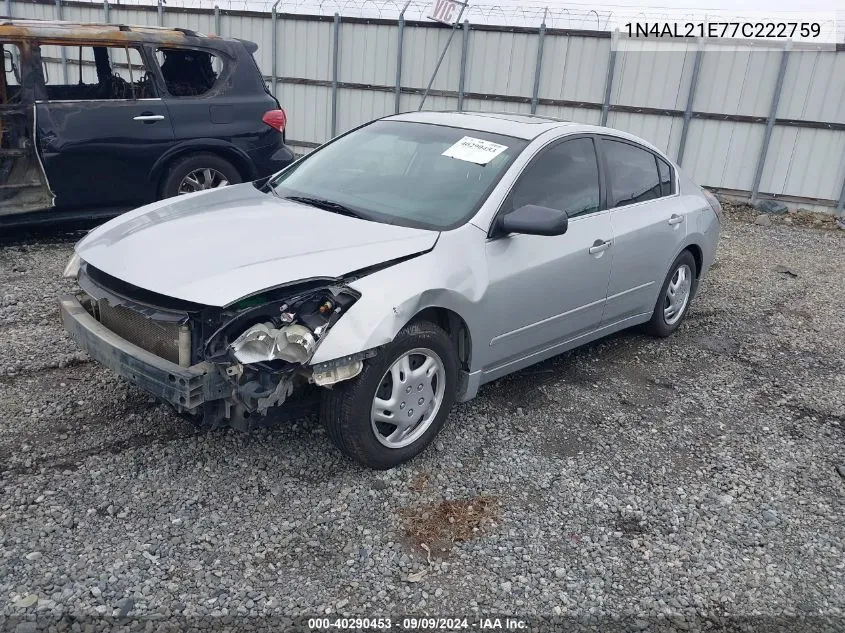 2007 Nissan Altima 2.5 S VIN: 1N4AL21E77C222759 Lot: 40290453