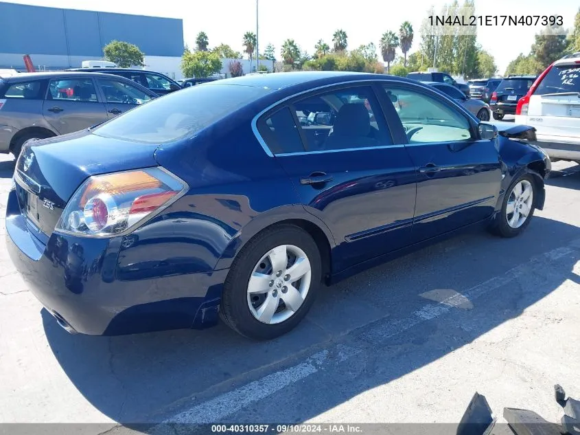 1N4AL21E17N407393 2007 Nissan Altima 2.5 S