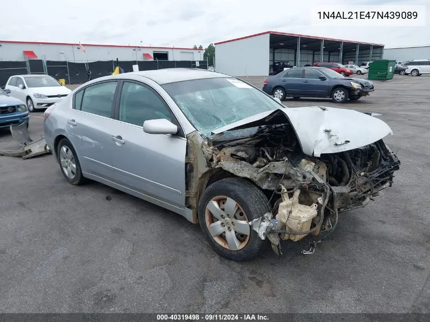 2007 Nissan Altima 2.5 S VIN: 1N4AL21E47N439089 Lot: 40319498