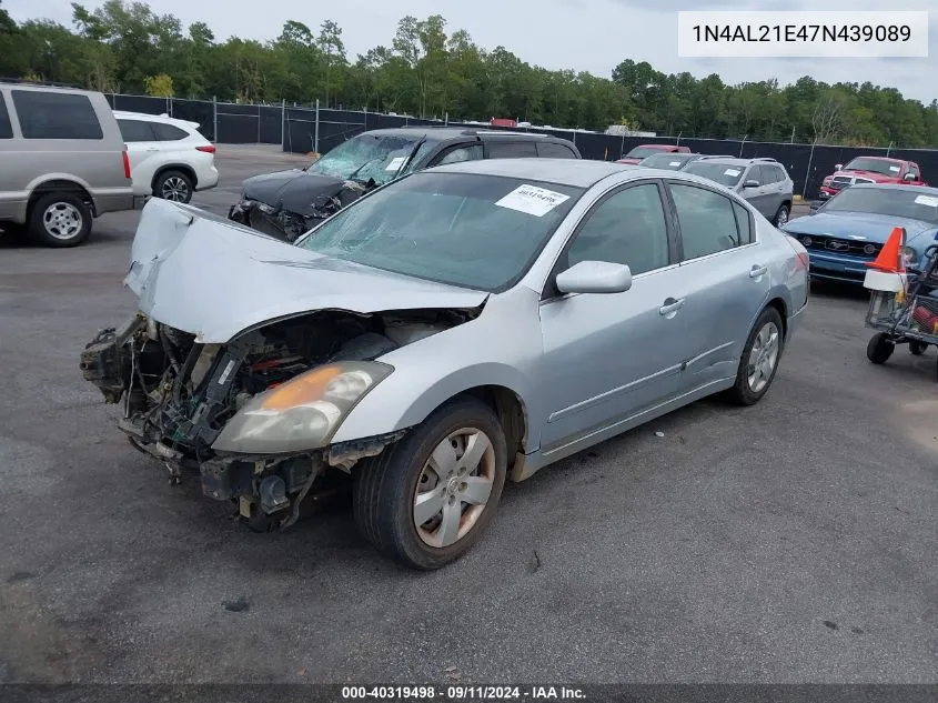 2007 Nissan Altima 2.5 S VIN: 1N4AL21E47N439089 Lot: 40319498