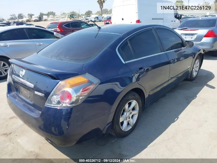 2007 Nissan Altima Hybrid VIN: 1N4CL21E47C226129 Lot: 40326712