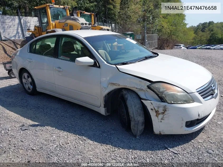 2007 Nissan Altima 2.5 S VIN: 1N4AL21E47N476658 Lot: 40330360