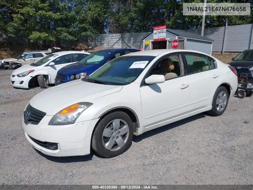 2007 Nissan Altima 2.5 S VIN: 1N4AL21E47N476658 Lot: 40330360