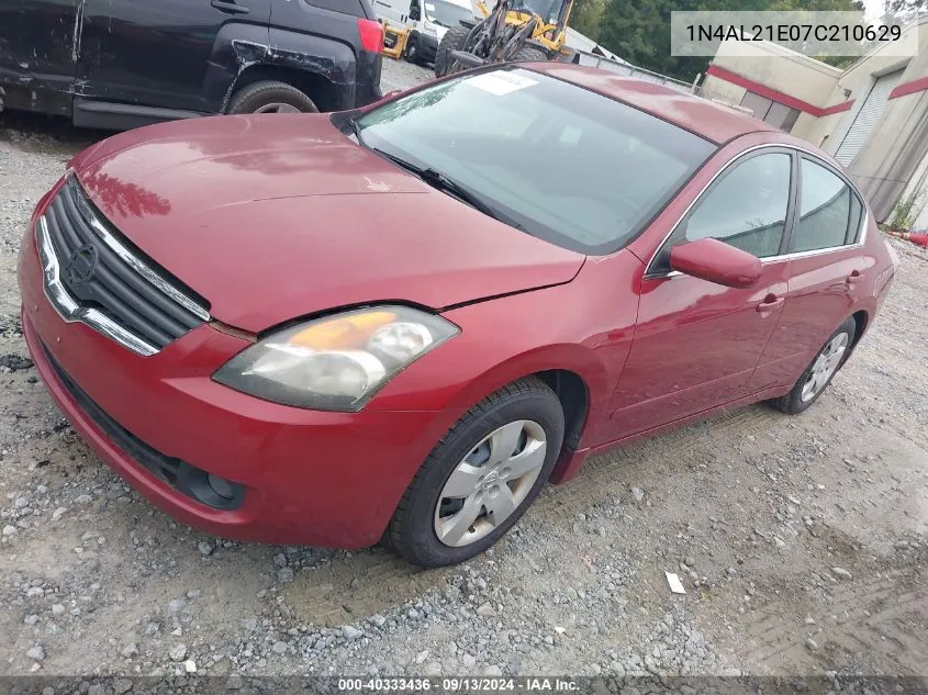 2007 Nissan Altima 2.5/2.5S VIN: 1N4AL21E07C210629 Lot: 40333436