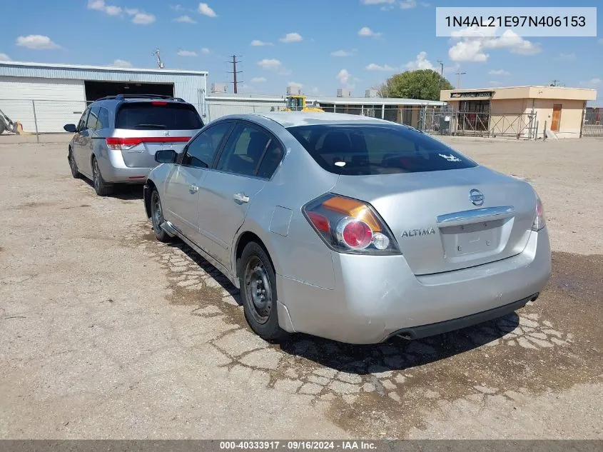 2007 Nissan Altima 2.5 S VIN: 1N4AL21E97N406153 Lot: 40333917