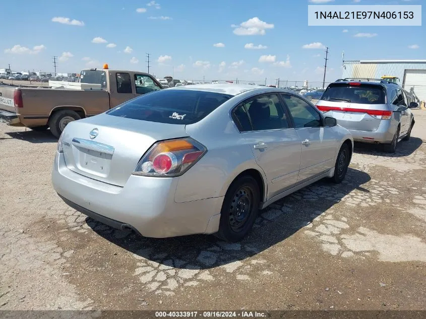 2007 Nissan Altima 2.5 S VIN: 1N4AL21E97N406153 Lot: 40333917