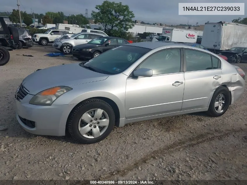 1N4AL21E27C239033 2007 Nissan Altima 2.5/2.5S