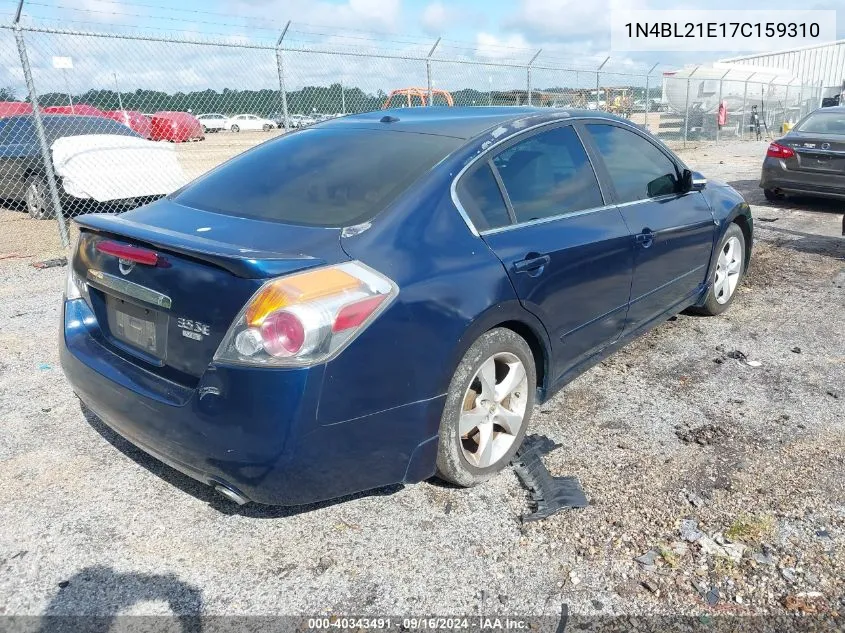 2007 Nissan Altima 3.5 Se VIN: 1N4BL21E17C159310 Lot: 40343491