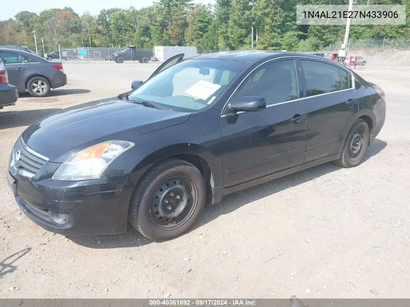 2007 Nissan Altima 2.5 S VIN: 1N4AL21E27N433906 Lot: 40361692