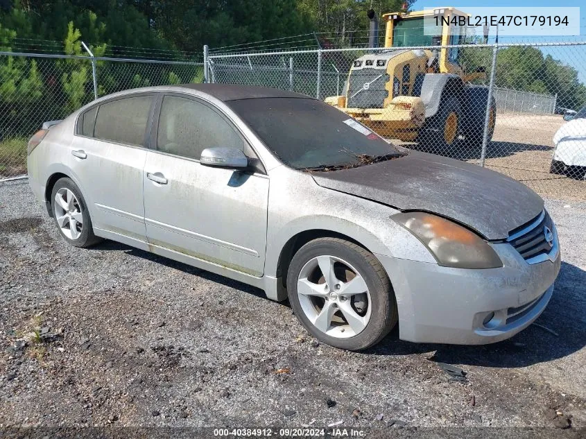 2007 Nissan Altima 3.5 Se VIN: 1N4BL21E47C179194 Lot: 40384912