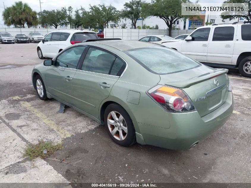 1N4AL21E07N418126 2007 Nissan Altima 2.5 S