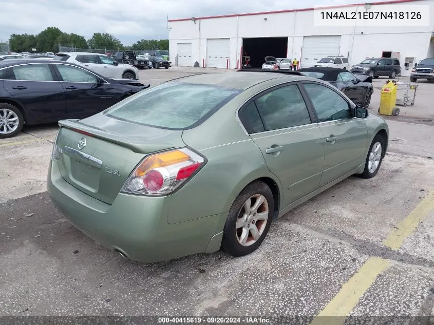 1N4AL21E07N418126 2007 Nissan Altima 2.5 S