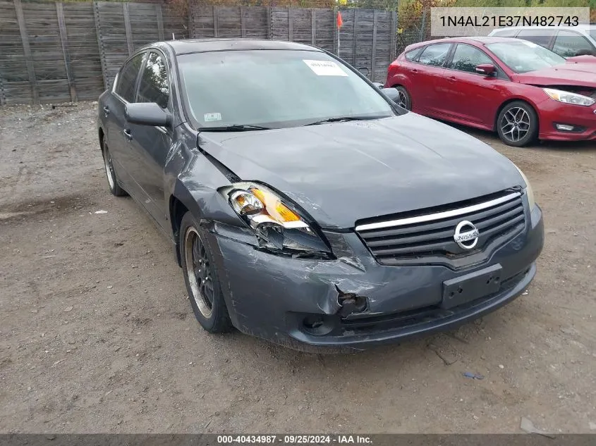 2007 Nissan Altima 2.5 S VIN: 1N4AL21E37N482743 Lot: 40434987