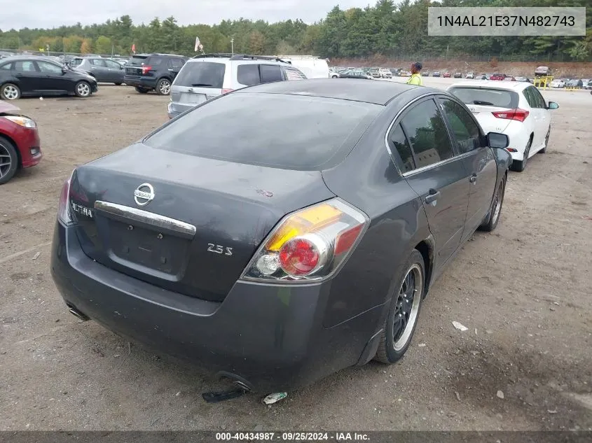 1N4AL21E37N482743 2007 Nissan Altima 2.5 S