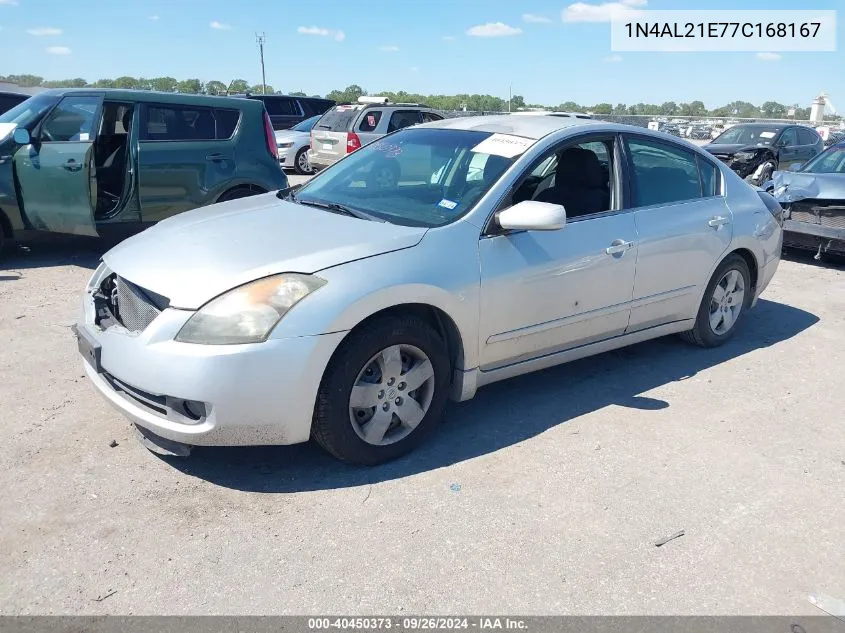 2007 Nissan Altima 2.5 S VIN: 1N4AL21E77C168167 Lot: 40450373