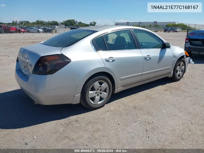 2007 Nissan Altima 2.5 S VIN: 1N4AL21E77C168167 Lot: 40450373