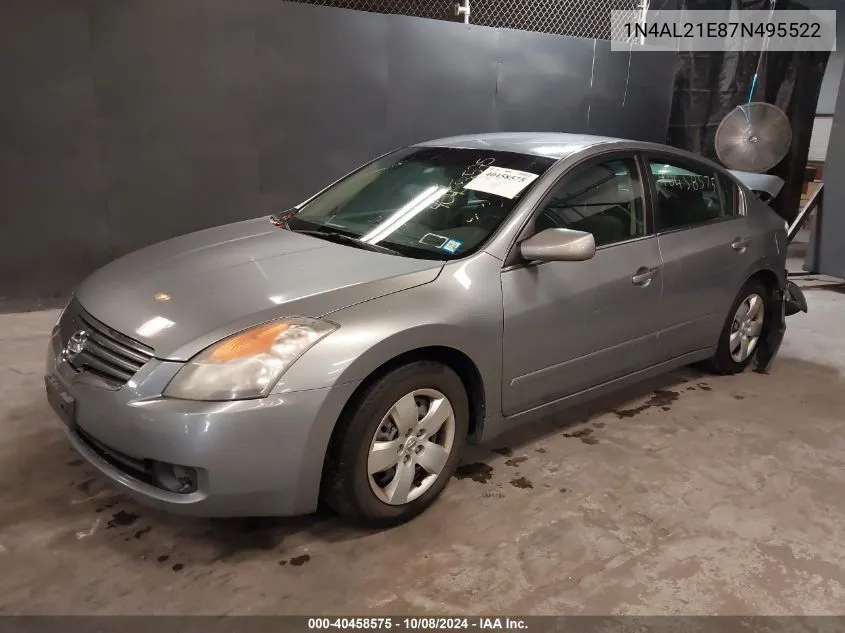 2007 Nissan Altima 2.5/2.5S VIN: 1N4AL21E87N495522 Lot: 40458575