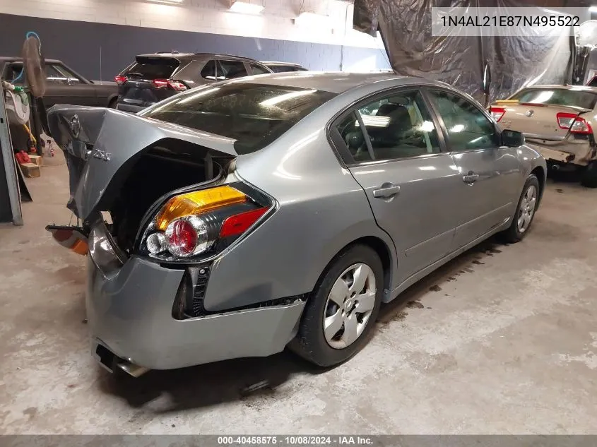 2007 Nissan Altima 2.5/2.5S VIN: 1N4AL21E87N495522 Lot: 40458575