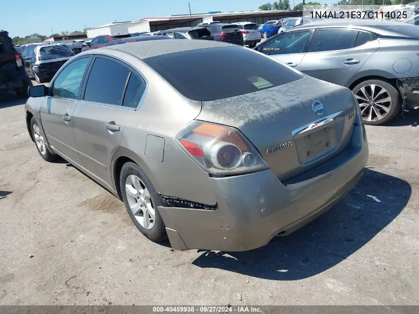 1N4AL21E37C114025 2007 Nissan Altima 2.5 S