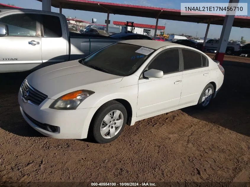 2007 Nissan Altima 2.5 S VIN: 1N4AL21E17N456710 Lot: 40554100