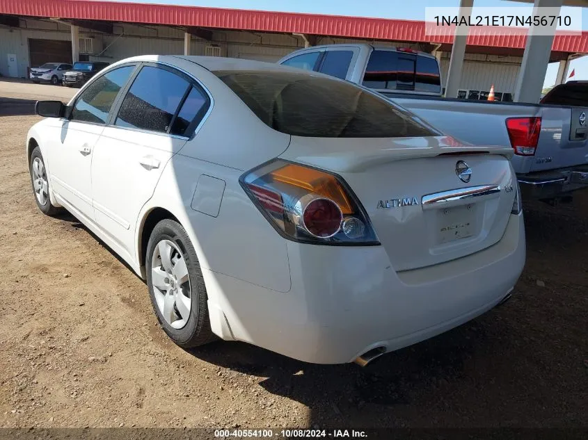 2007 Nissan Altima 2.5 S VIN: 1N4AL21E17N456710 Lot: 40554100