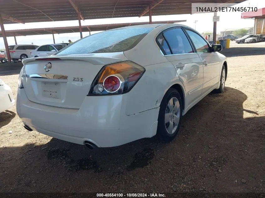 2007 Nissan Altima 2.5 S VIN: 1N4AL21E17N456710 Lot: 40554100