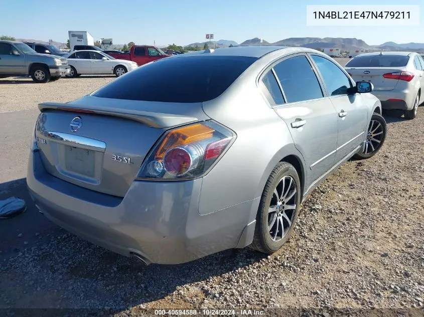 2007 Nissan Altima 3.5 Sl VIN: 1N4BL21E47N479211 Lot: 40594588