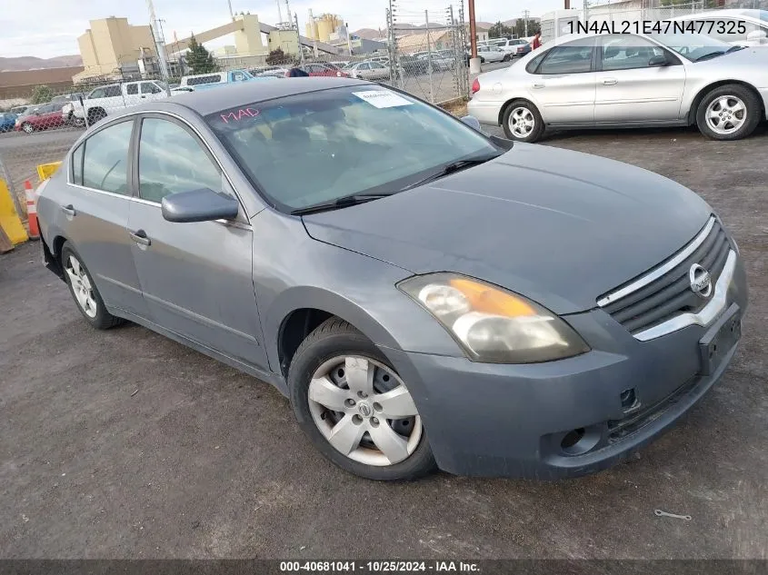 2007 Nissan Altima 2.5 S VIN: 1N4AL21E47N477325 Lot: 40681041