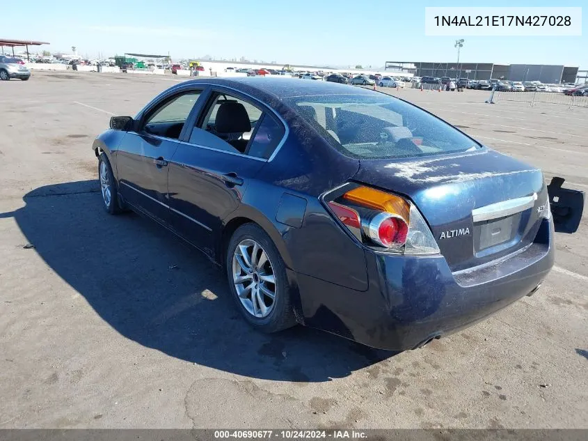 2007 Nissan Altima 2.5 S VIN: 1N4AL21E17N427028 Lot: 40690677