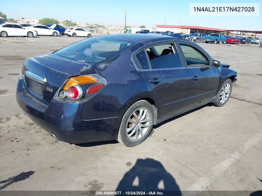 2007 Nissan Altima 2.5 S VIN: 1N4AL21E17N427028 Lot: 40690677