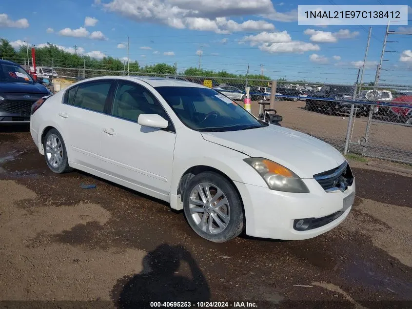 2007 Nissan Altima 2.5 S VIN: 1N4AL21E97C138412 Lot: 40695253